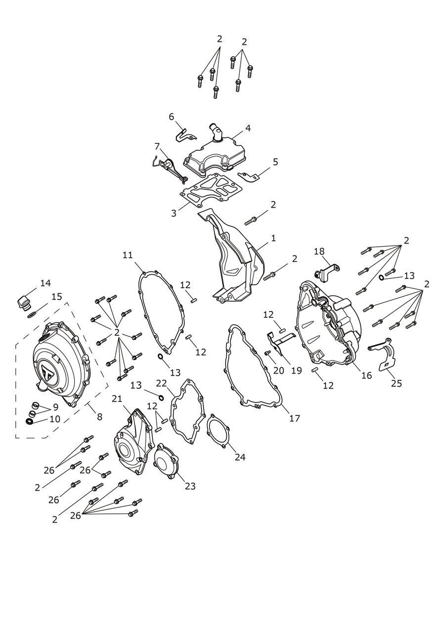 Engine Covers exploded diagram