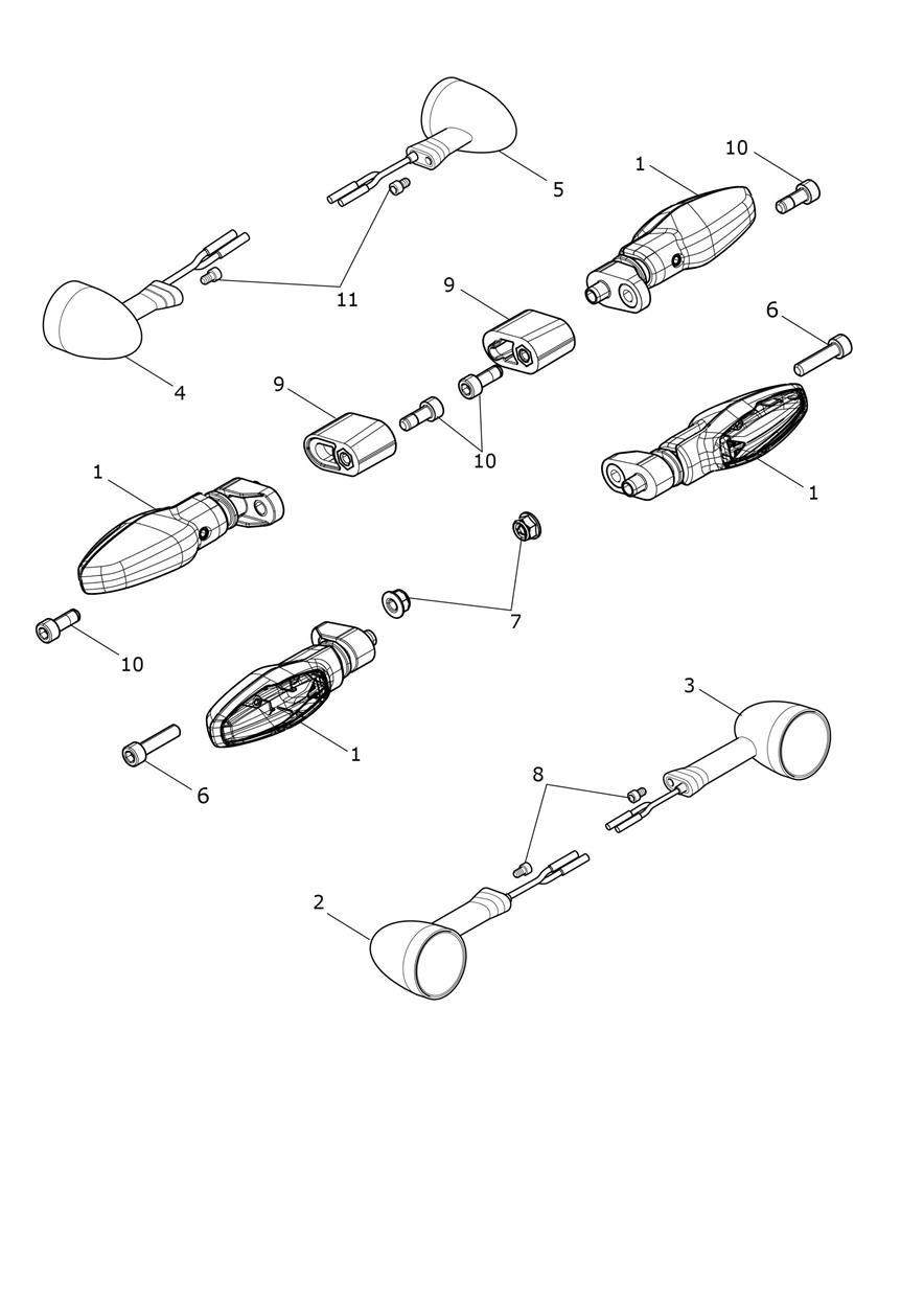 Indicators exploded diagram