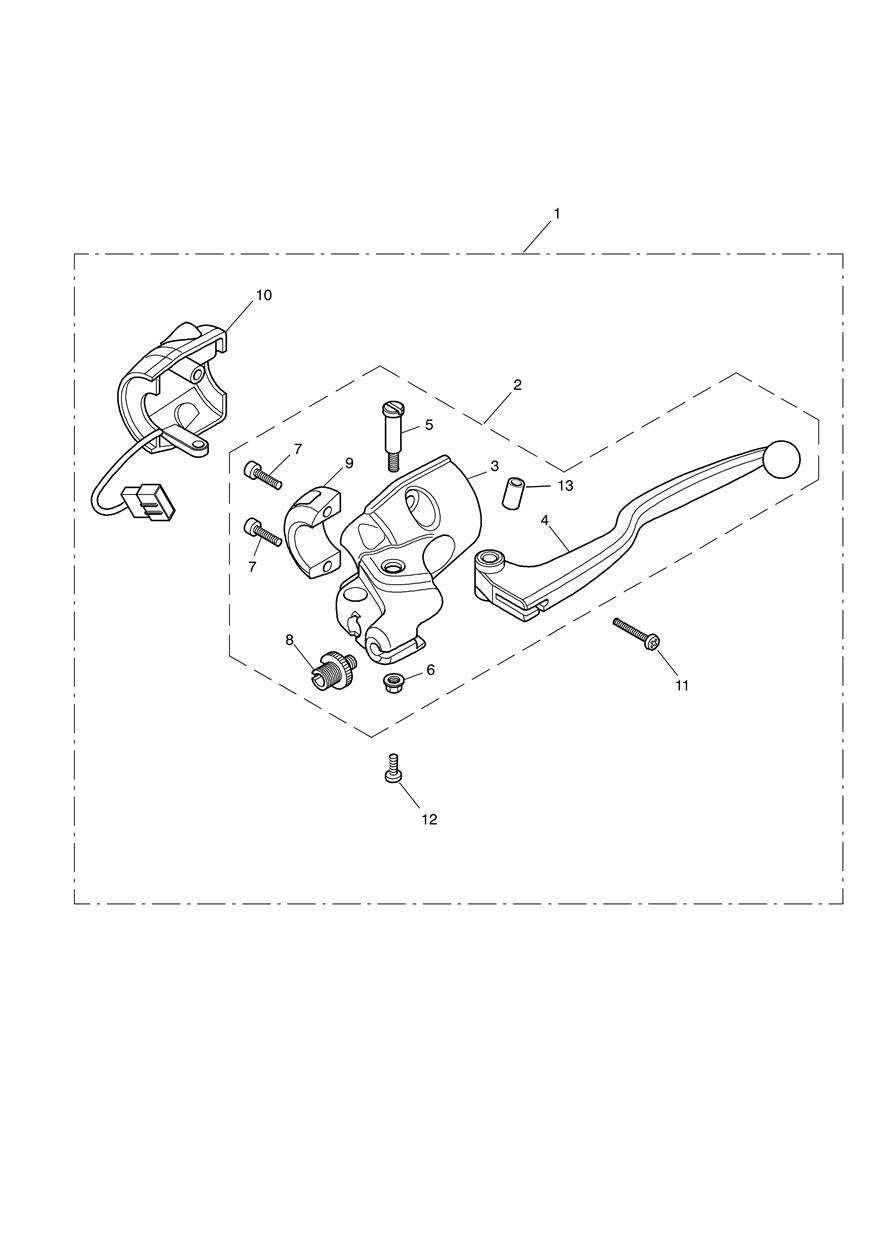 Clutch Controls & Switches exploded diagram