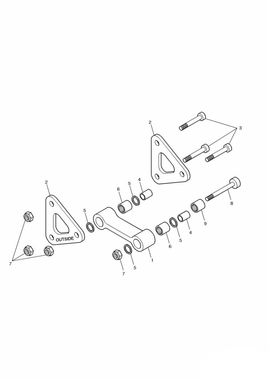 Rear Suspension Linkage exploded diagram