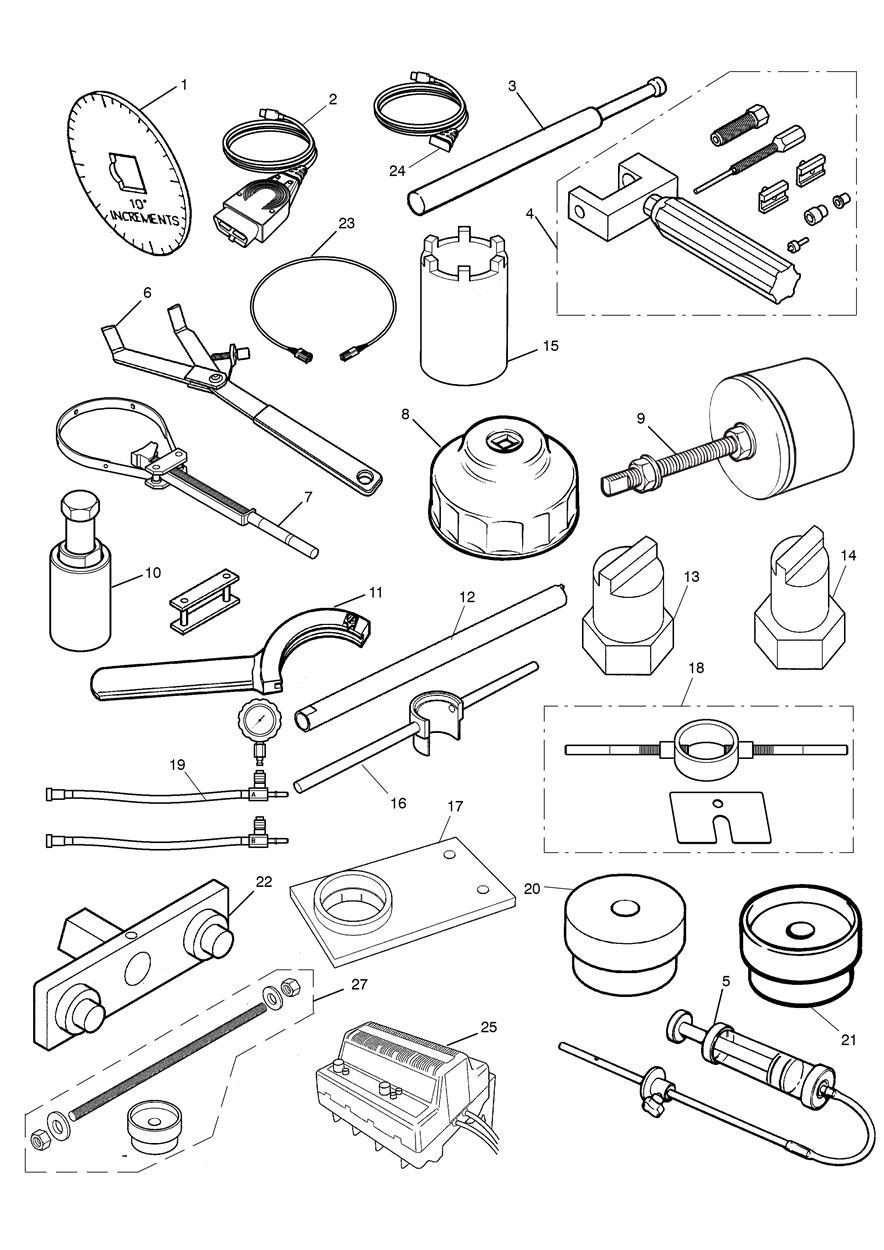 Service Tools exploded diagram