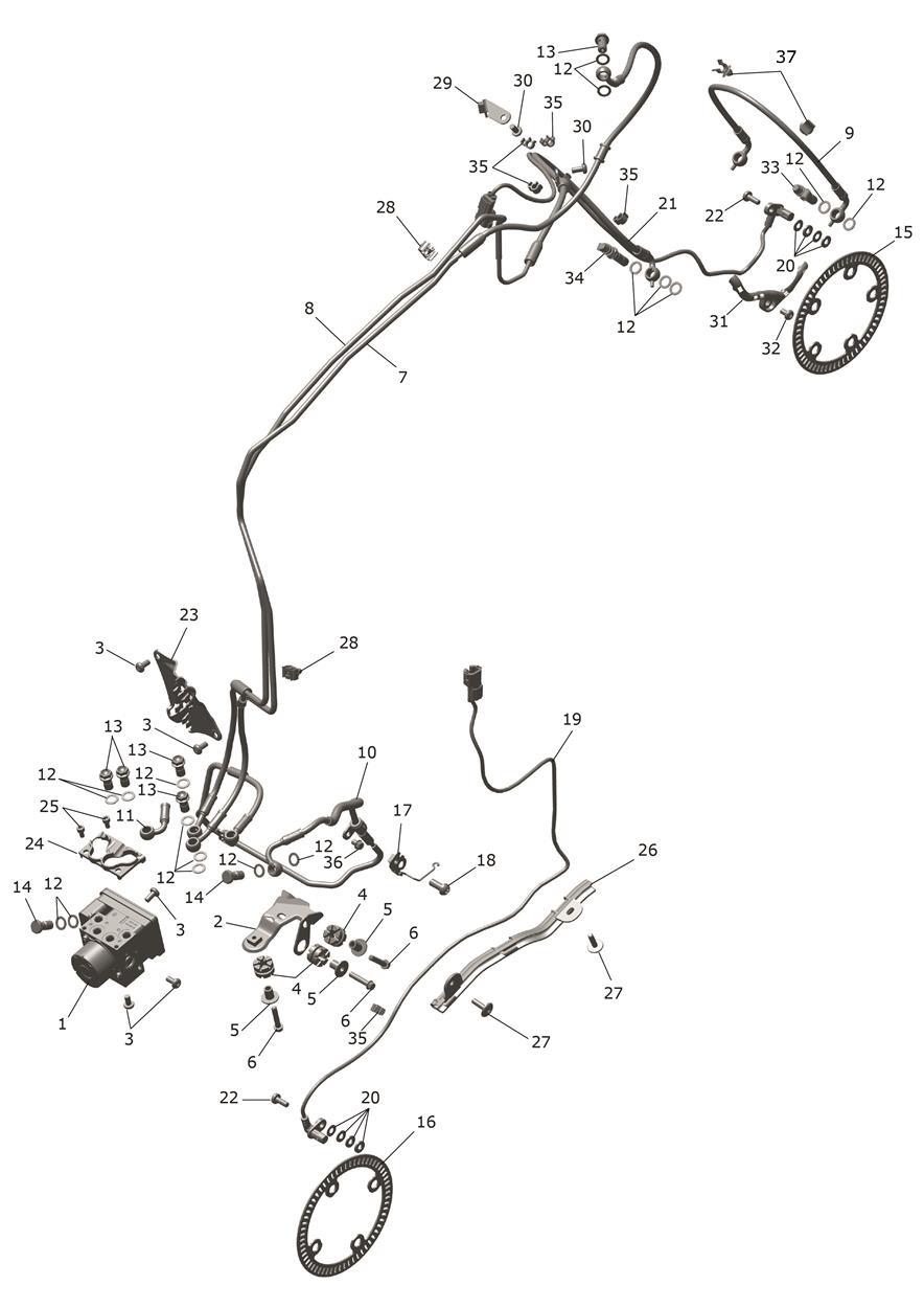 ABS System exploded diagram