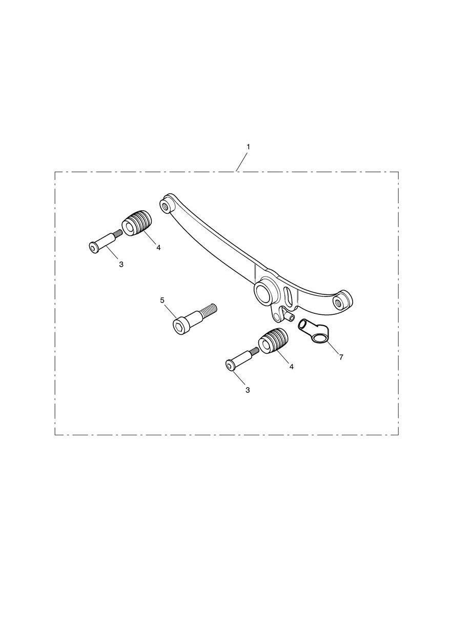 Rocker Gear Lever Kit, Chrome exploded diagram