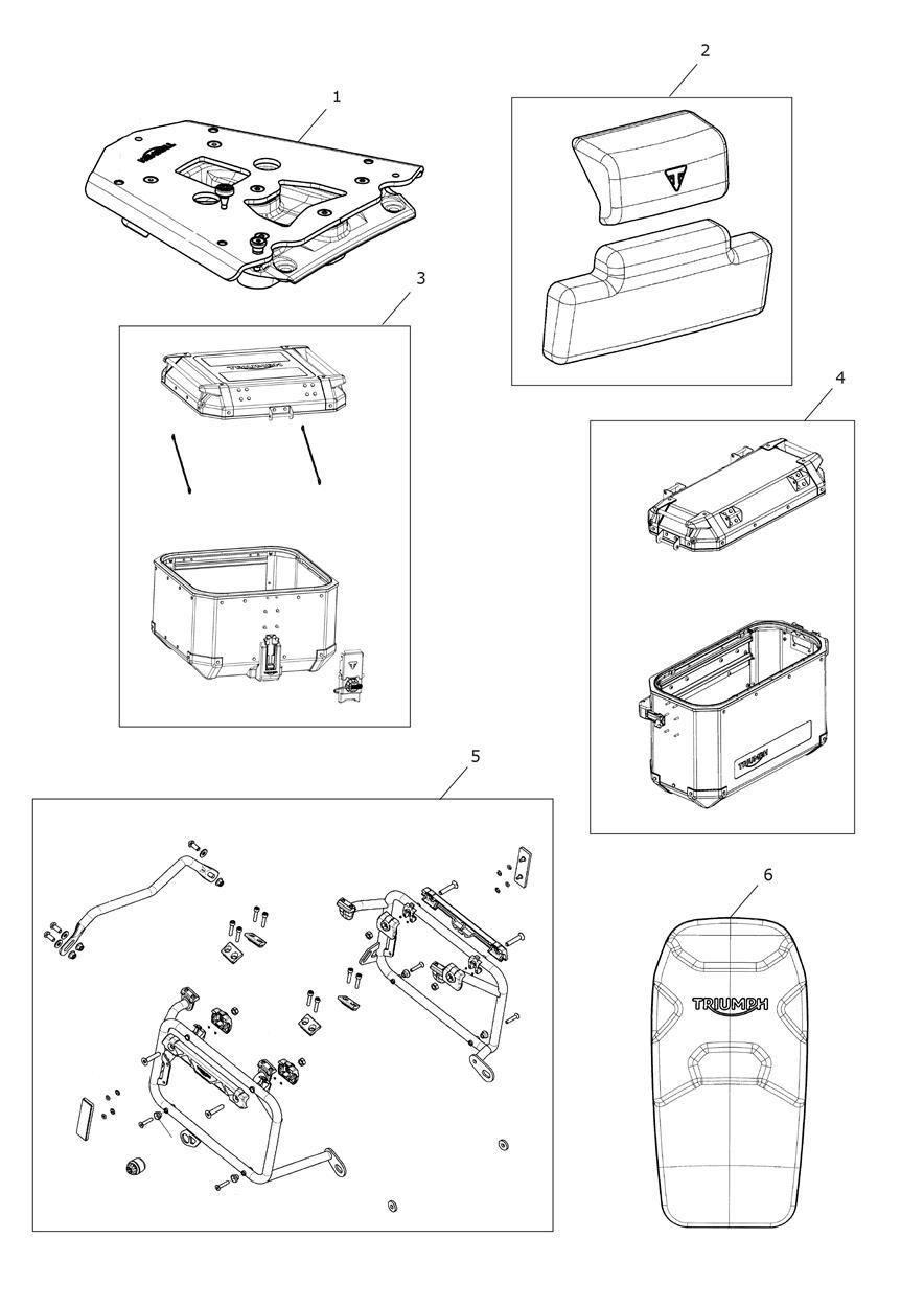 Tiger 1200 XR exploded diagram