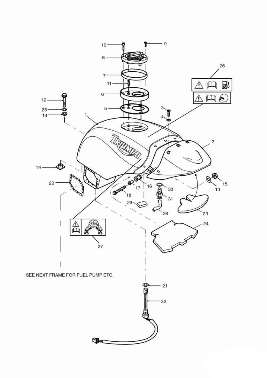 Fuel Tank and Fittings exploded diagram