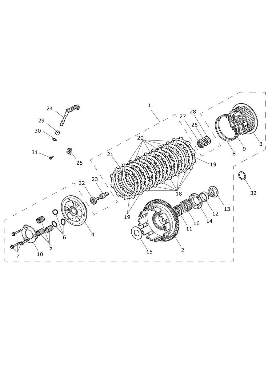 Clutch exploded diagram
