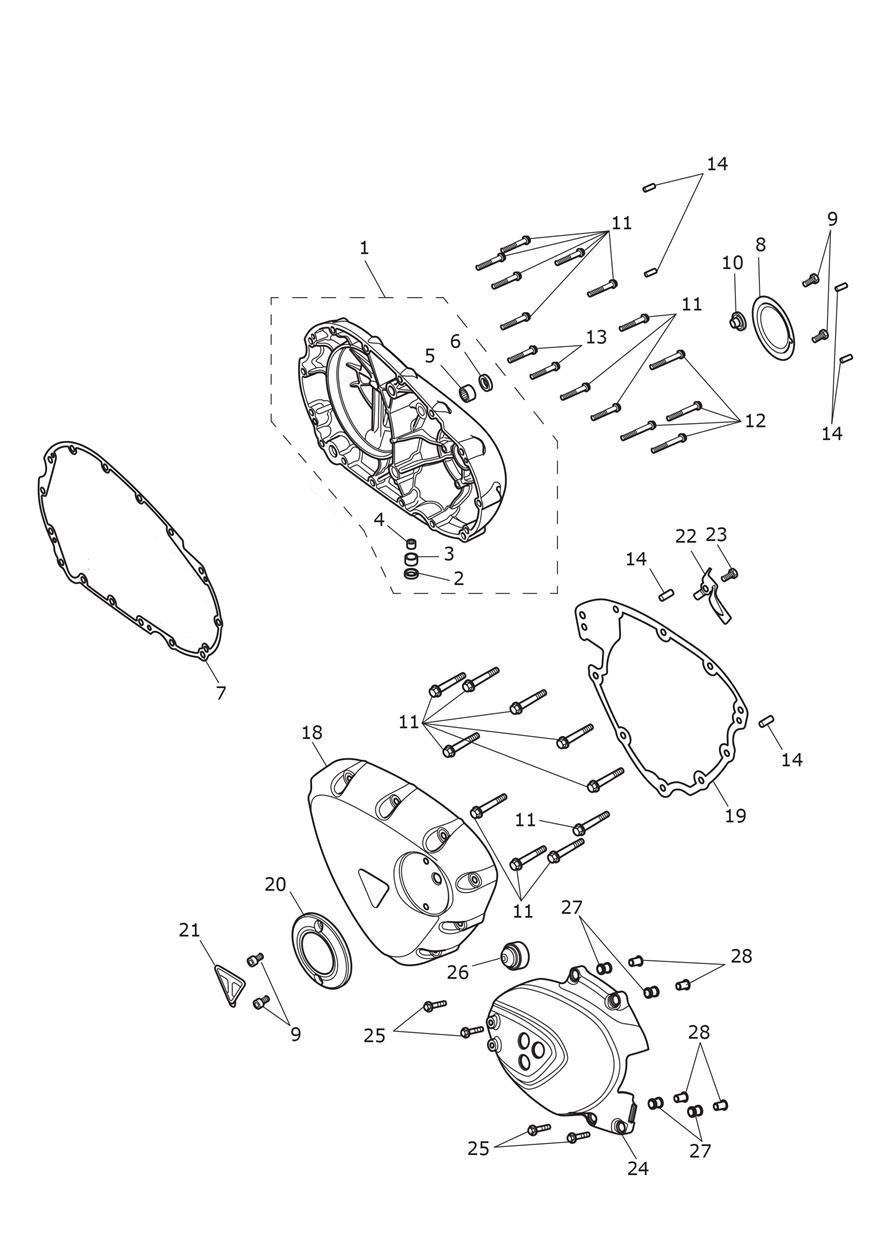 Engine Covers exploded diagram