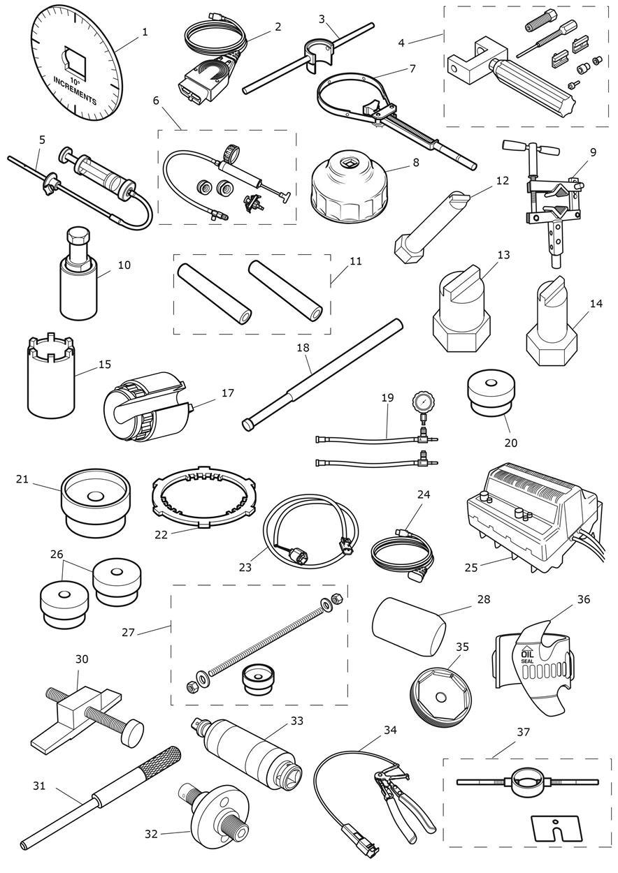 Service Tools exploded diagram