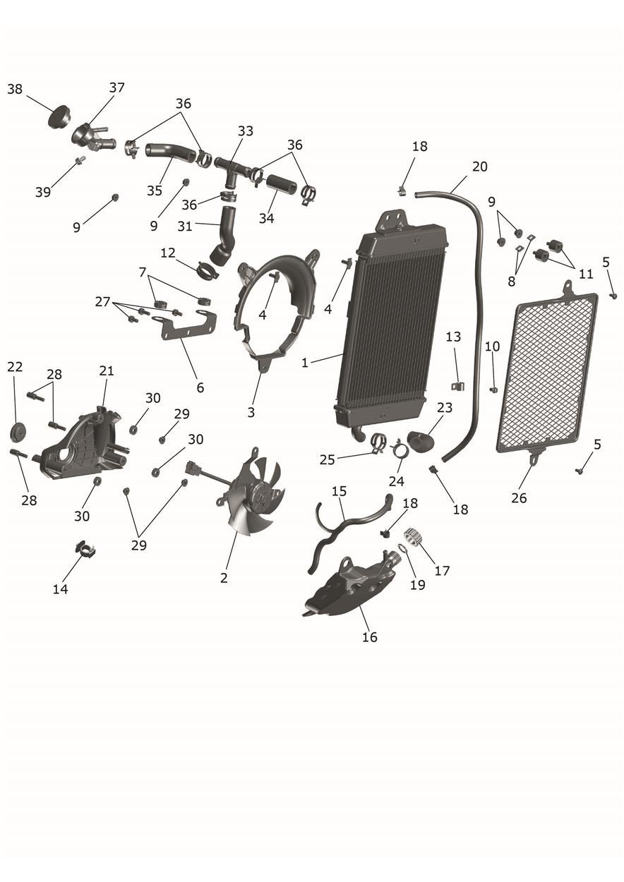 Cooling System exploded diagram