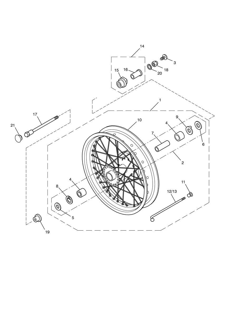 Front Wheel exploded diagram