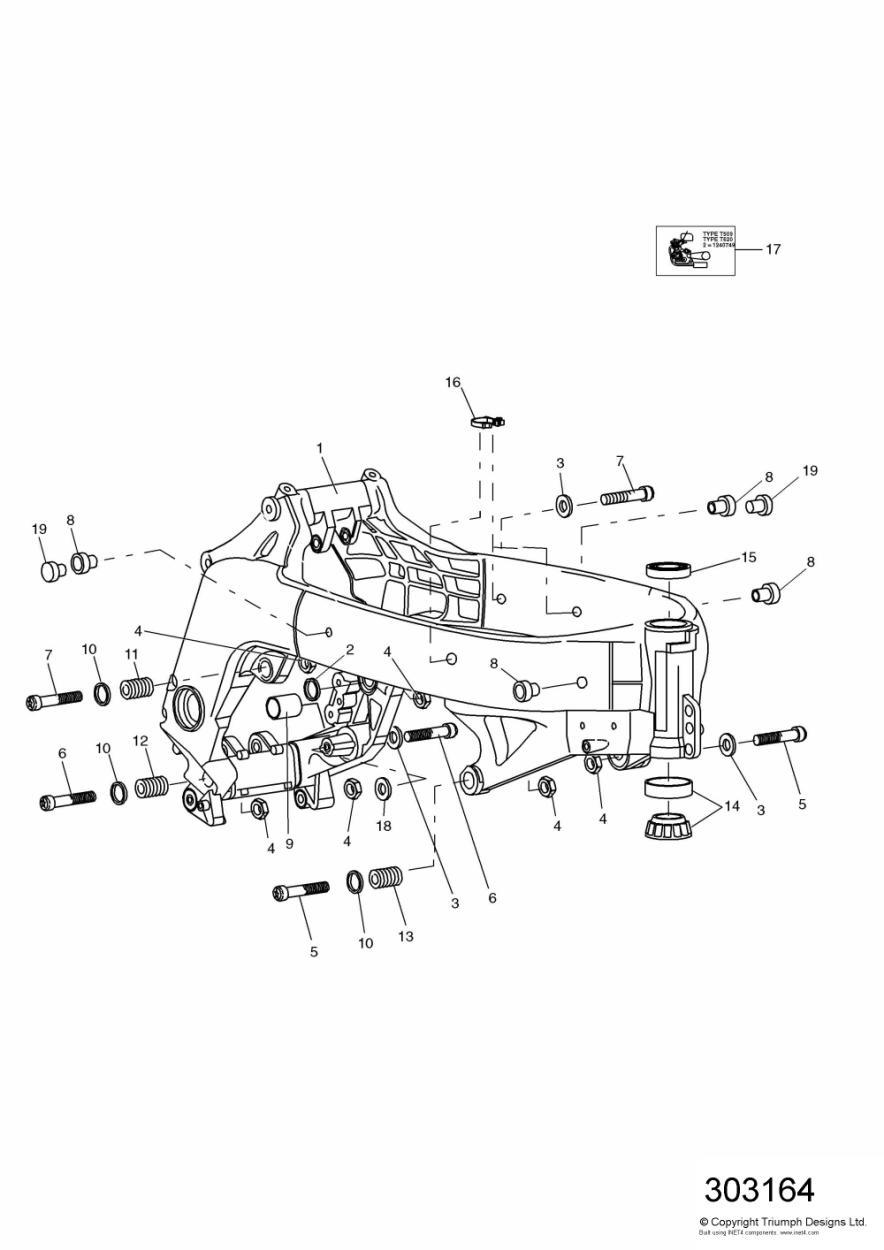 Main Frame & Fittings exploded diagram