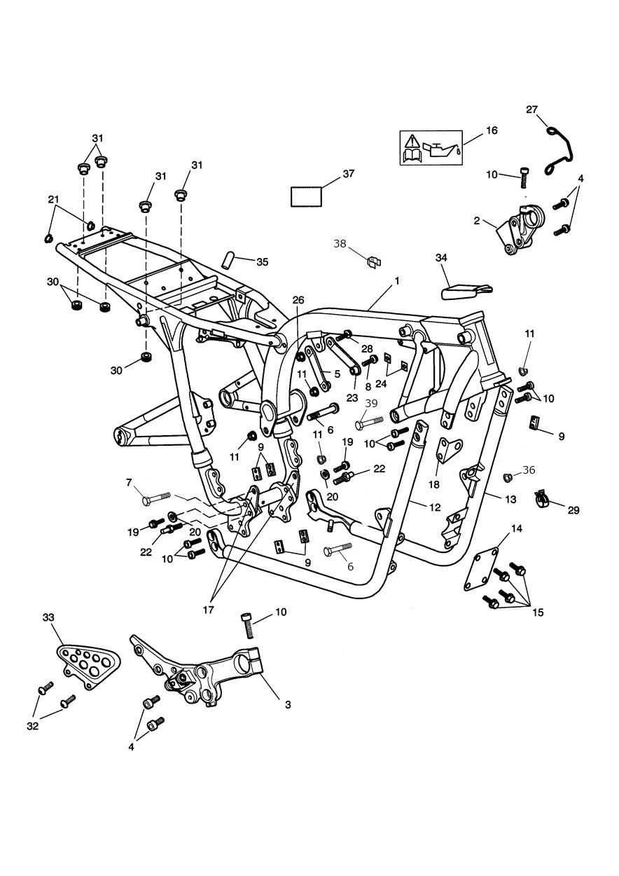Main Frame & Fittings exploded diagram