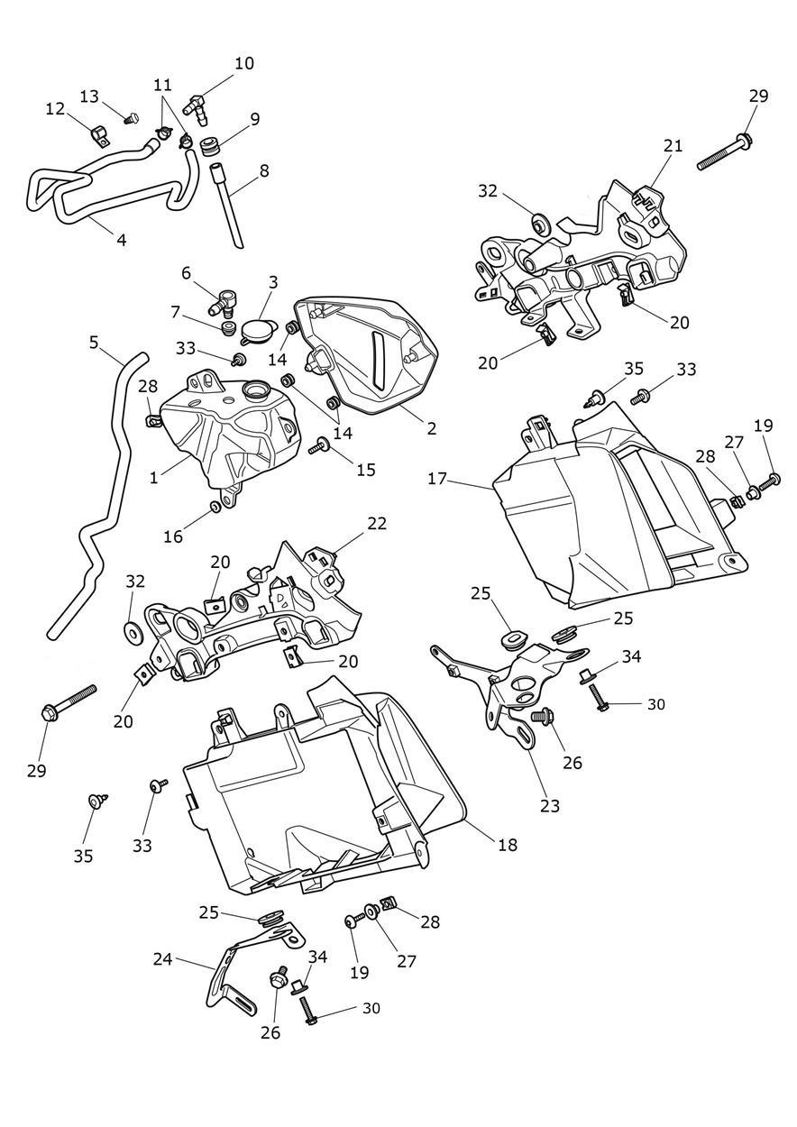 Chassis Cooling System exploded diagram