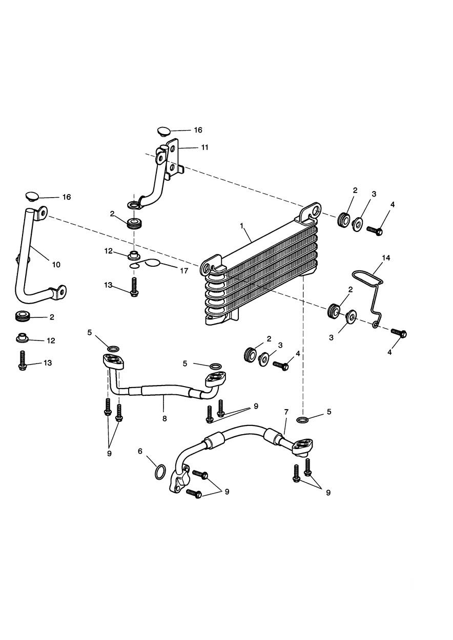 Oil Cooler exploded diagram