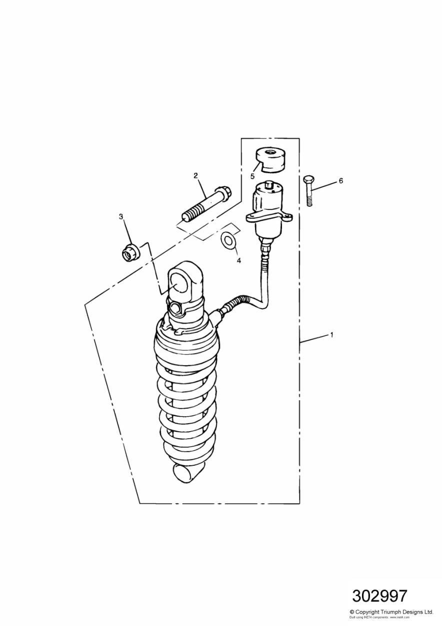 Rear Suspension Unit Sprint Executive exploded diagram
