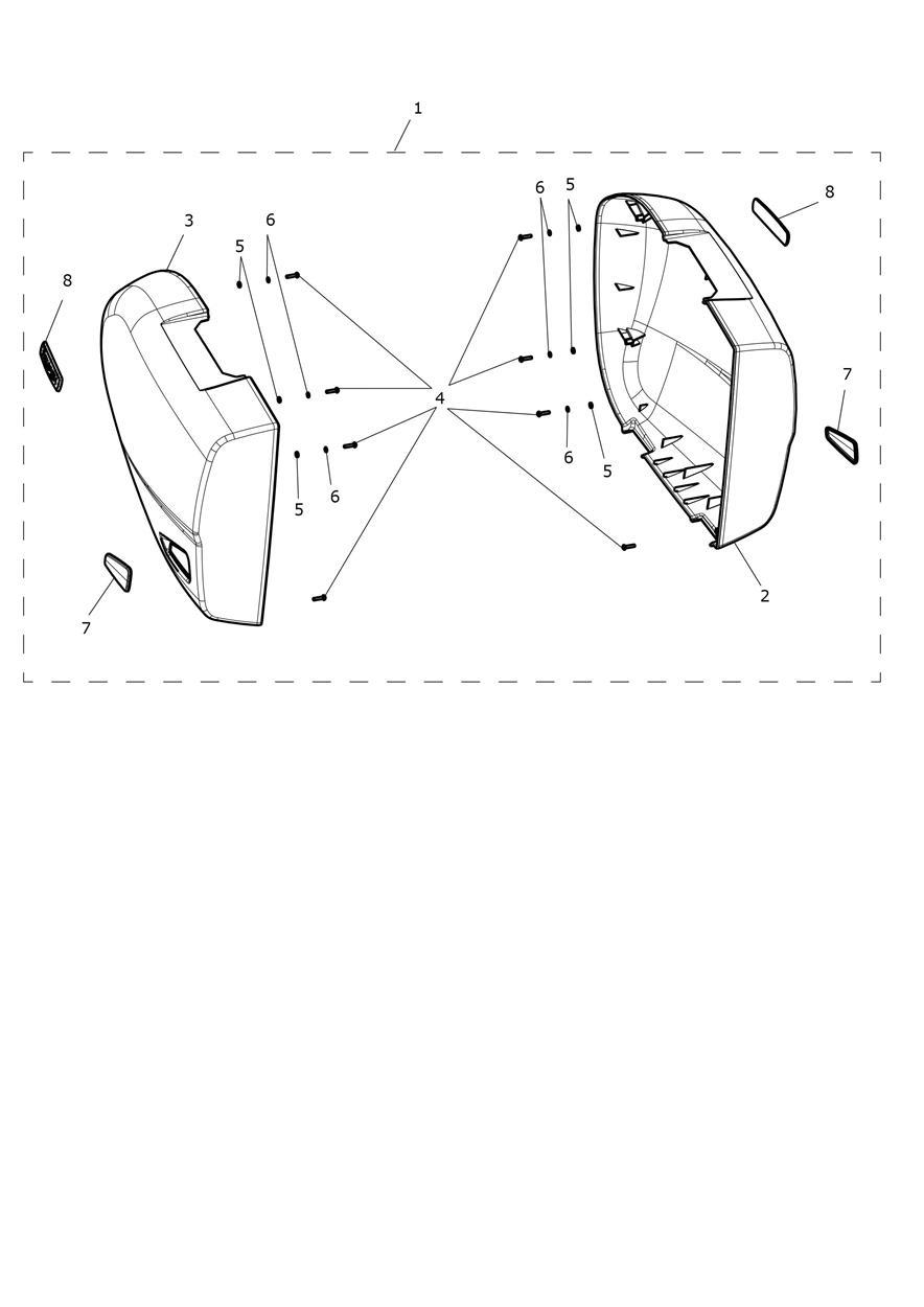Pannier, 2 Box Lid Kit exploded diagram