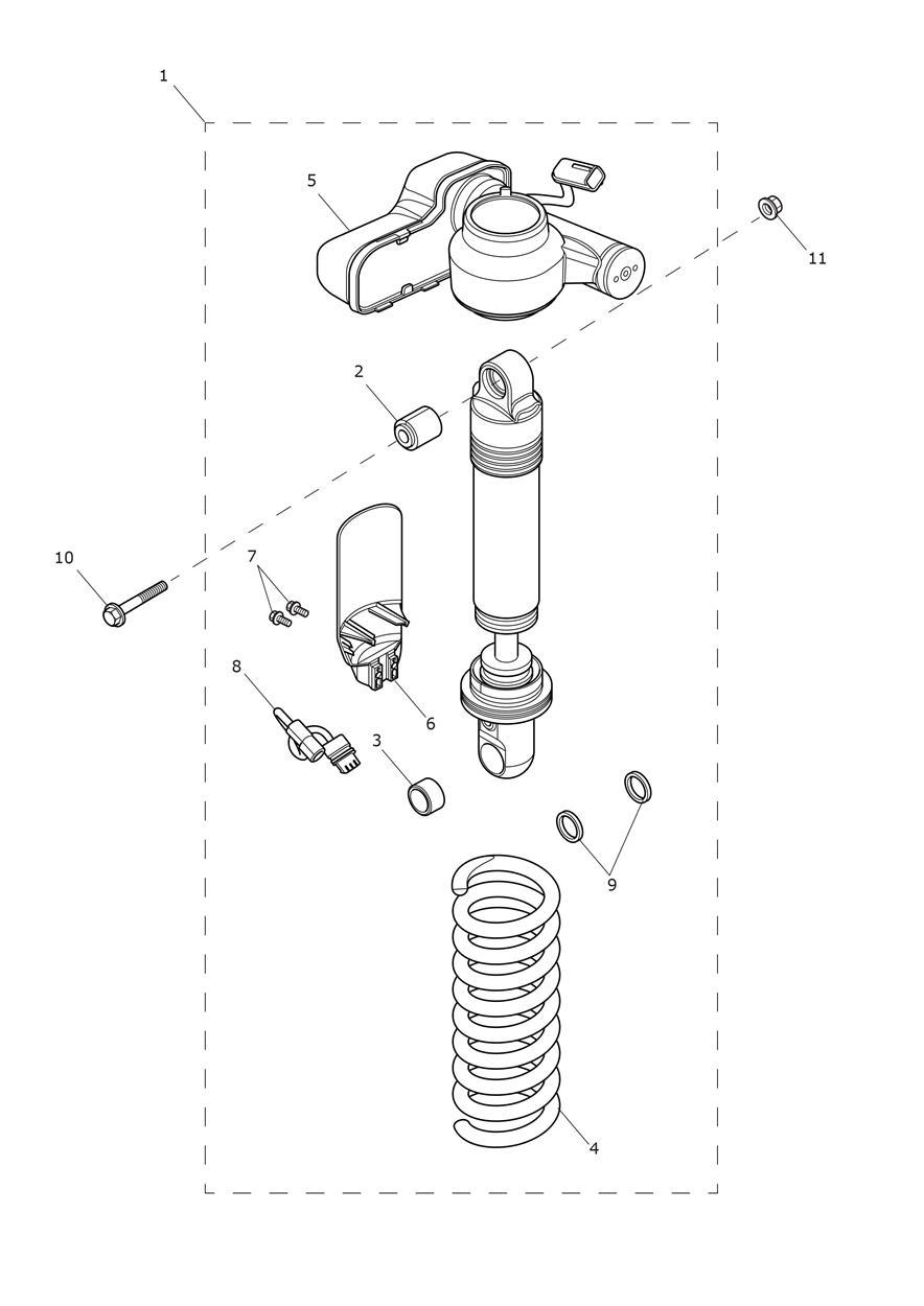 Rear Suspension Unit exploded diagram