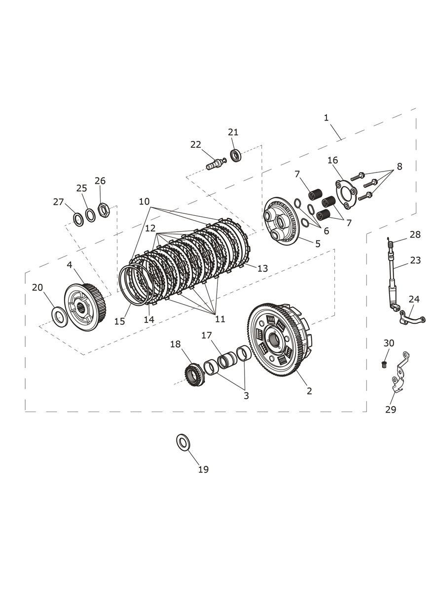 Clutch exploded diagram