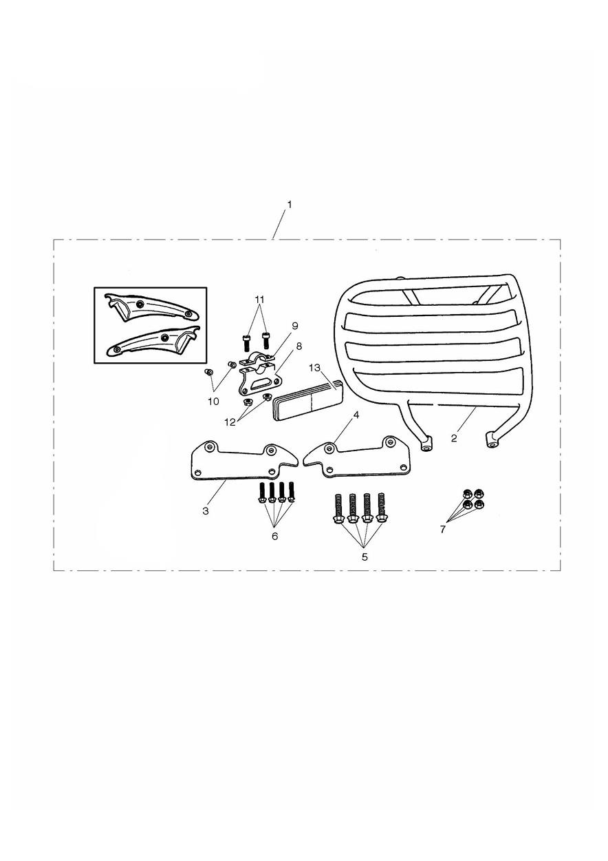 Solo Luggage Rack Kit exploded diagram