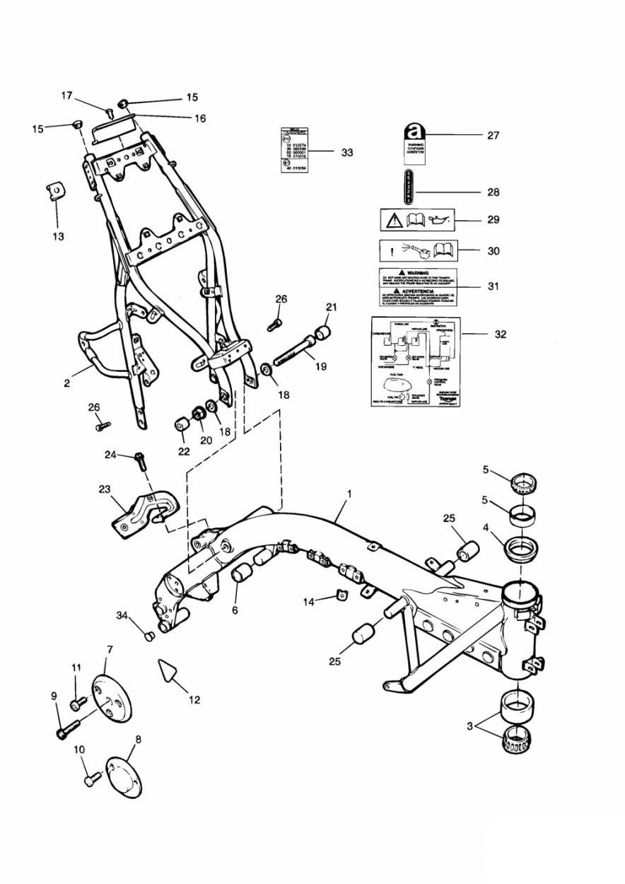 Main Frame & Fittings exploded diagram