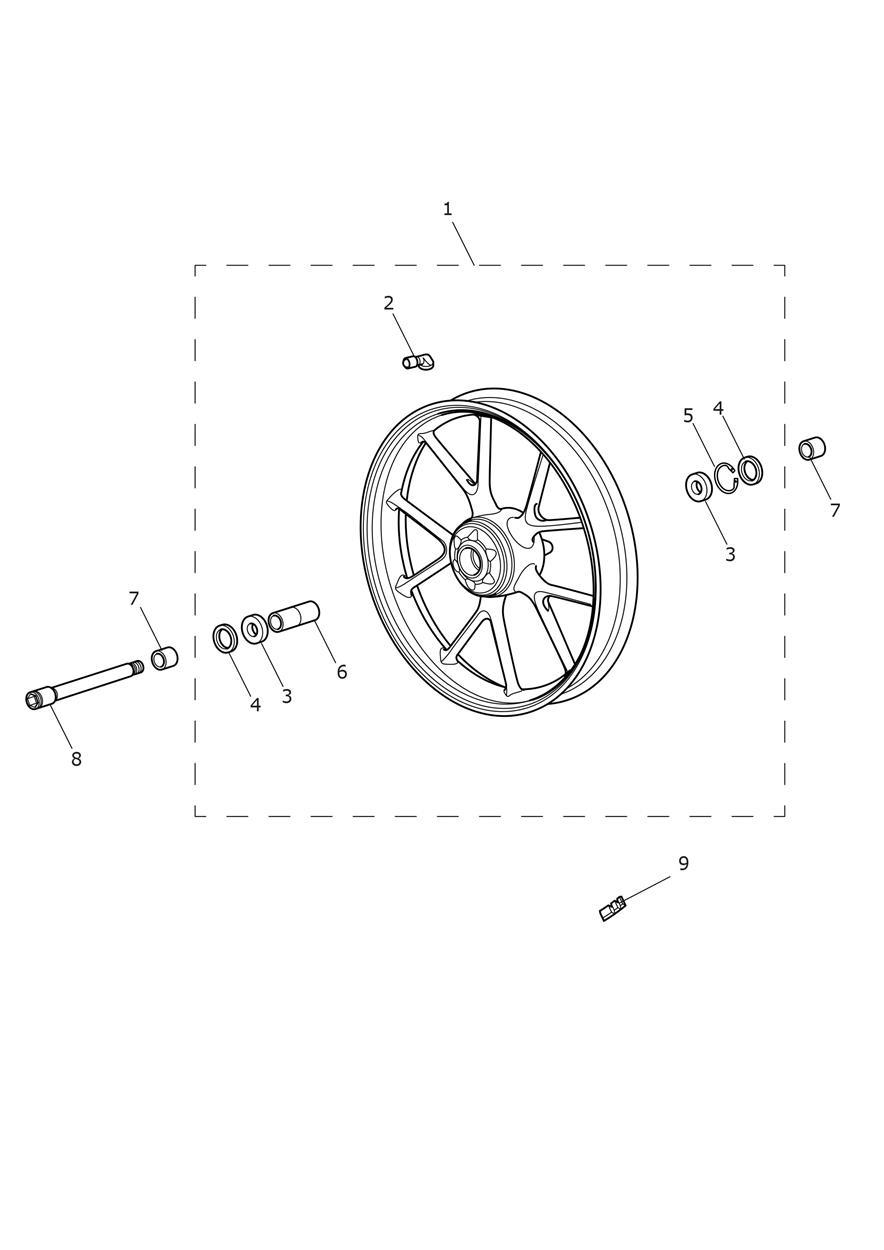 Front Wheel exploded diagram