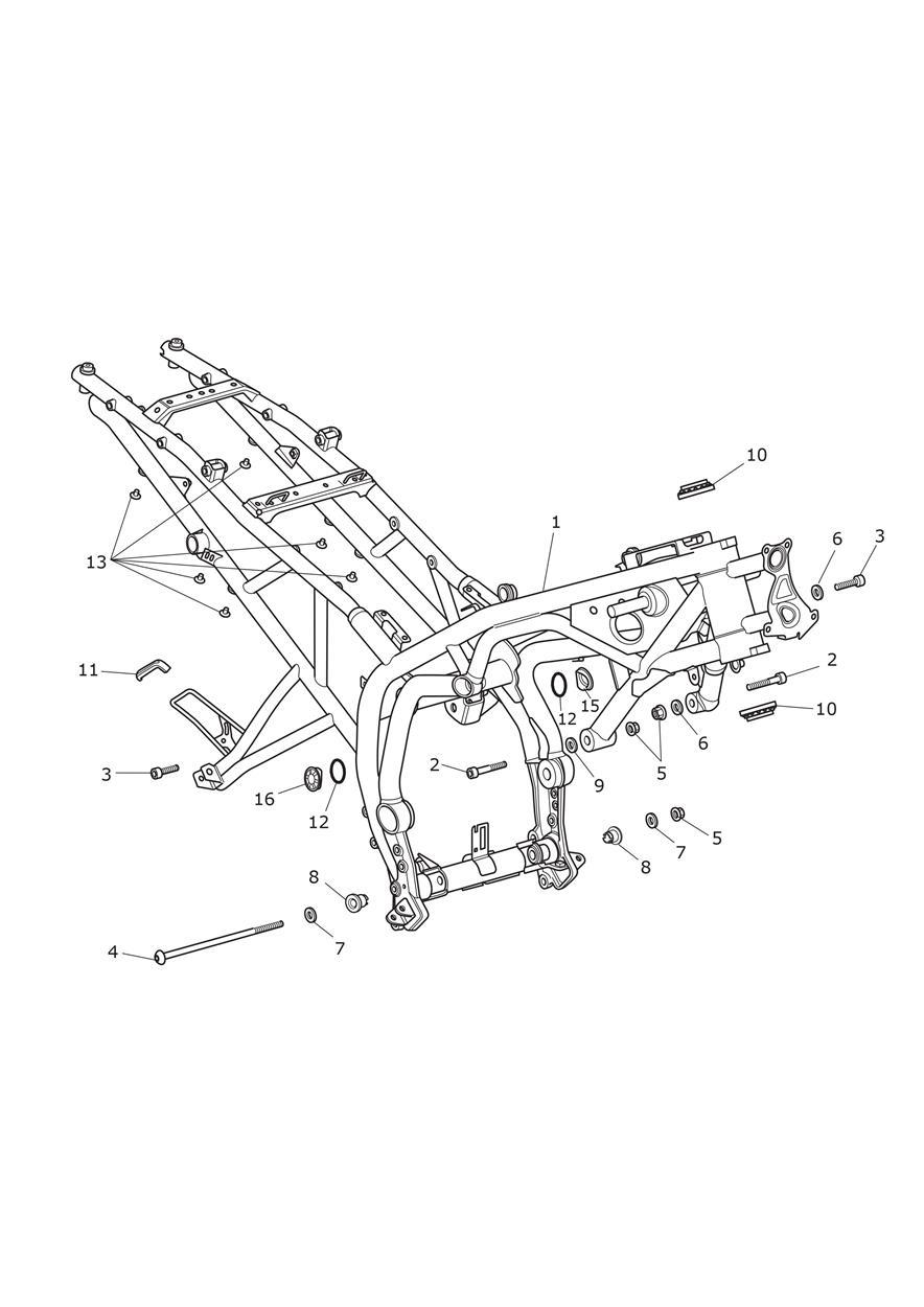 Main Frame & Fittings exploded diagram