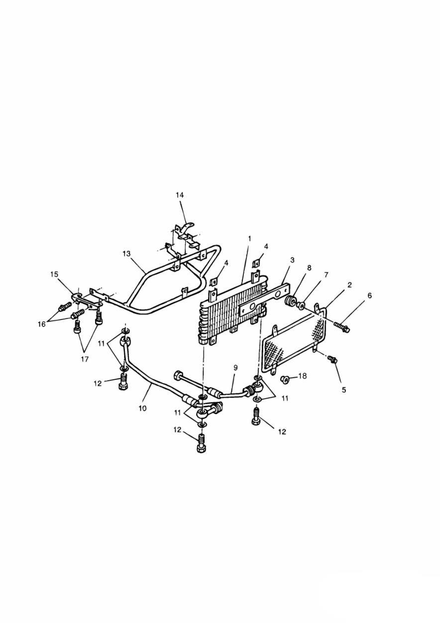 Oil Cooler 4 Cylinder exploded diagram