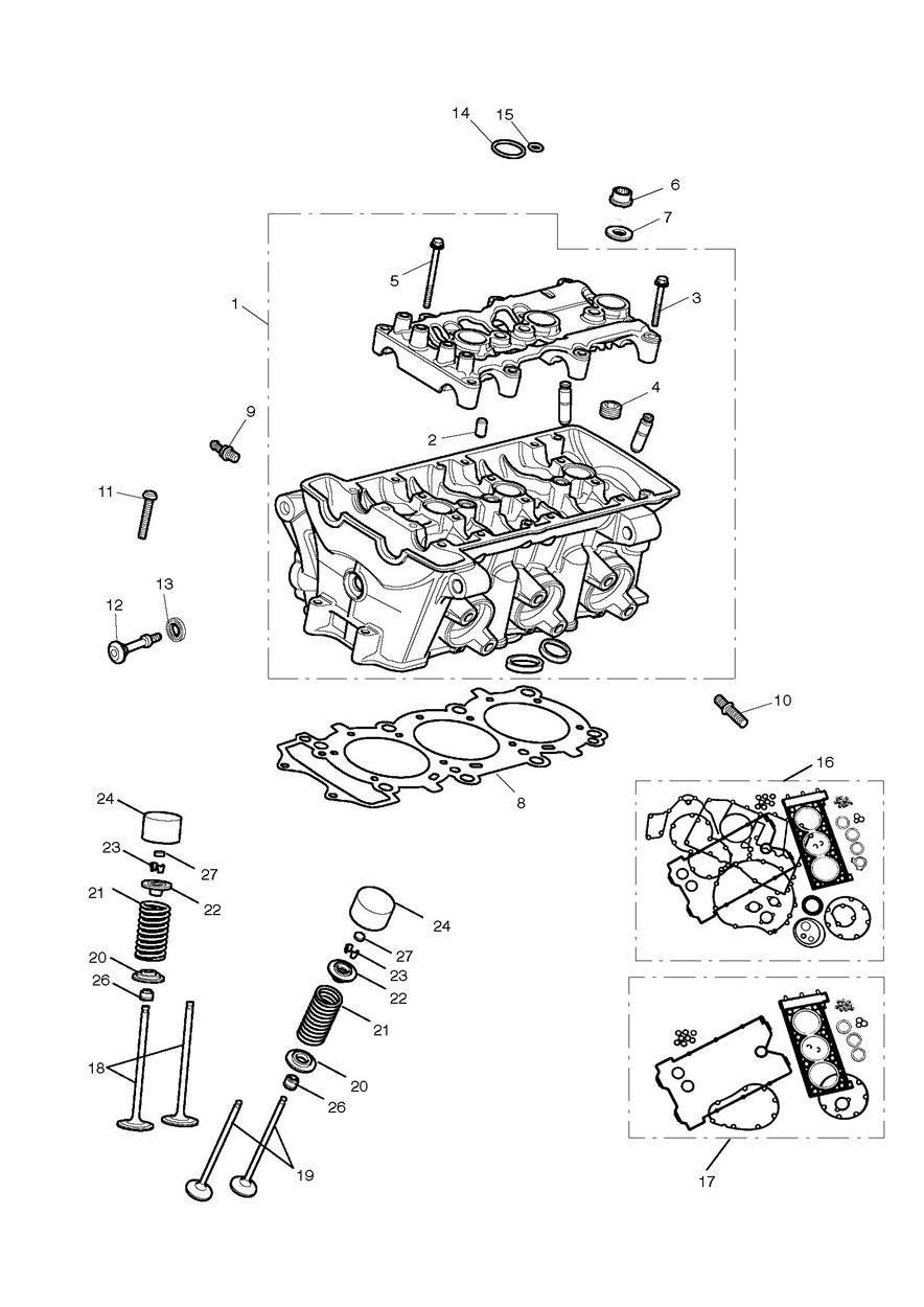 Cylinder Head & Valves exploded diagram