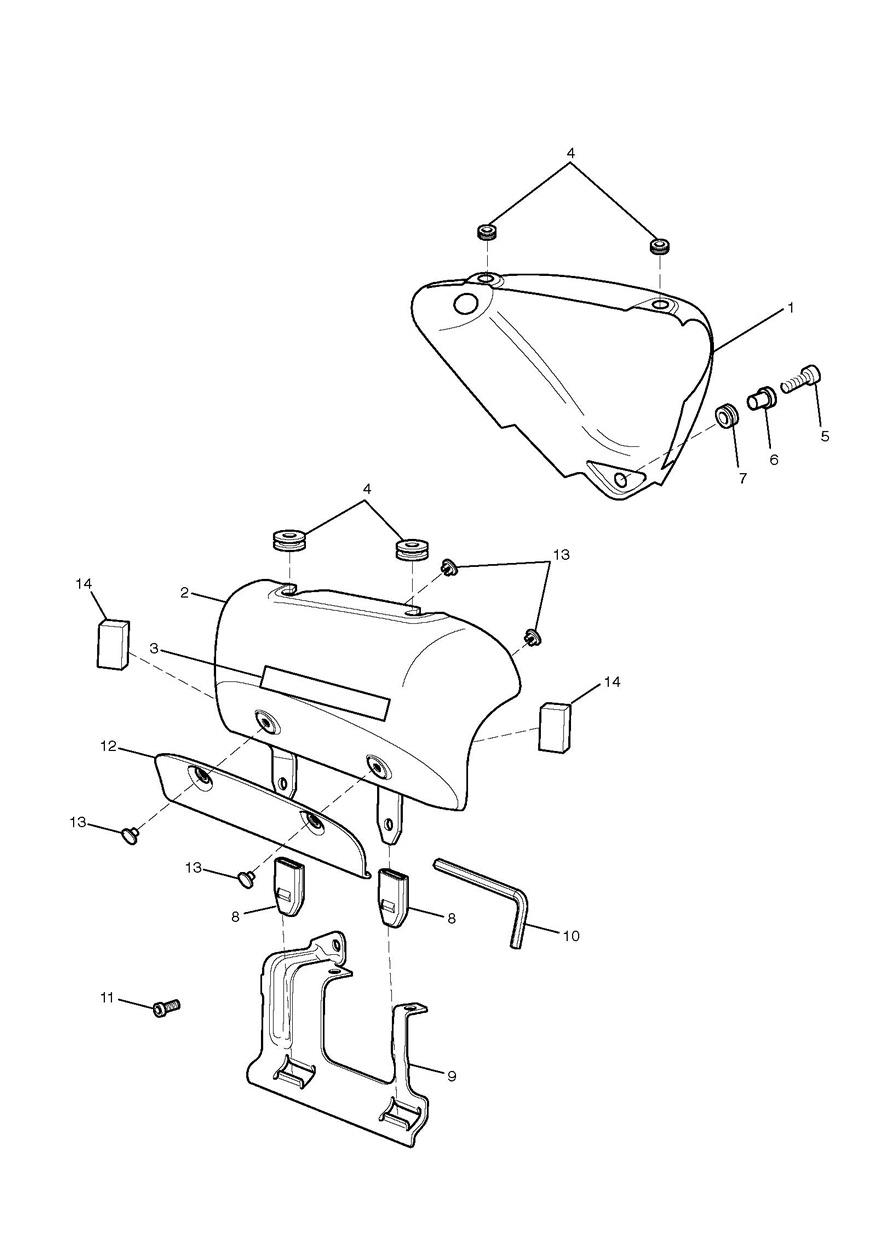 Bodywork - Side Panels exploded diagram
