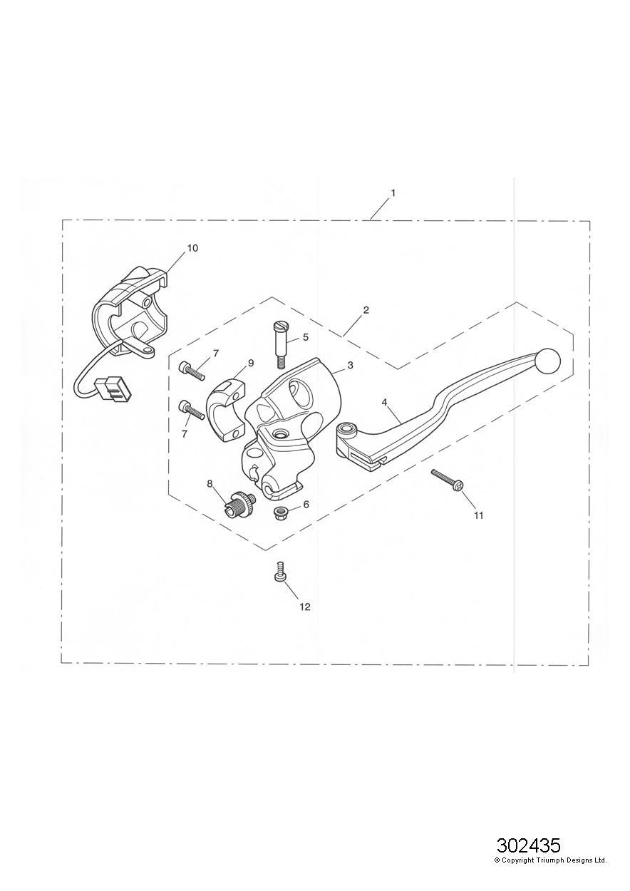 Clutch Controls & Switches exploded diagram