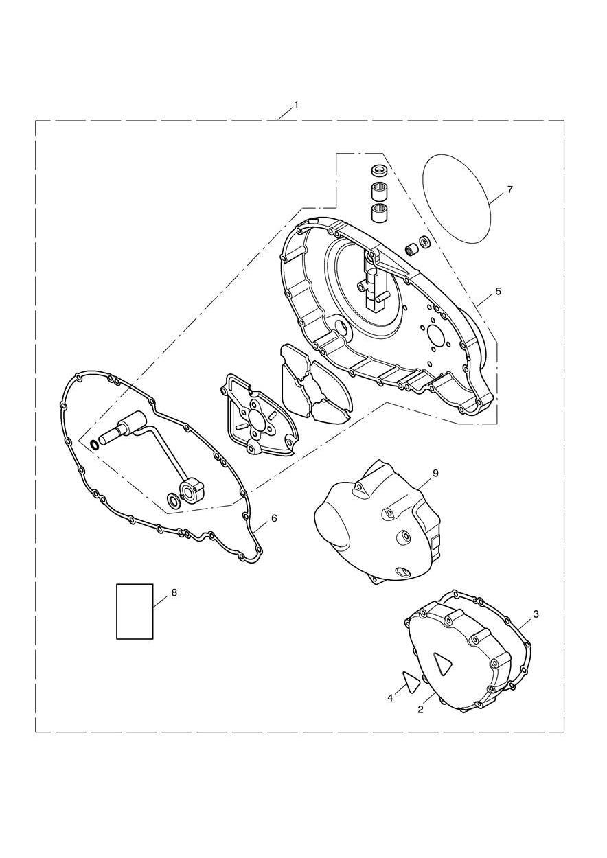 Chrome Engine Cover Kit exploded diagram