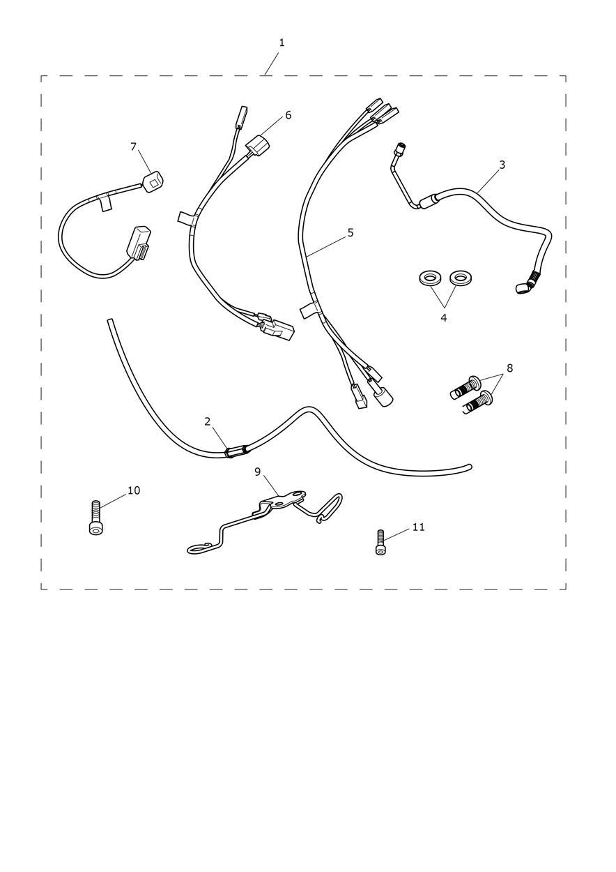 Cable Kit, High Bars exploded diagram