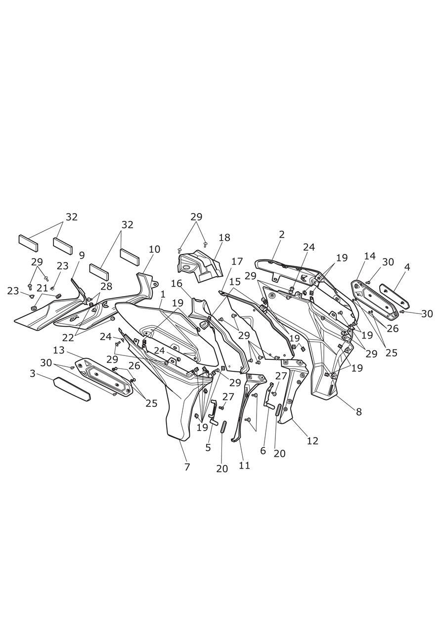Fairings exploded diagram