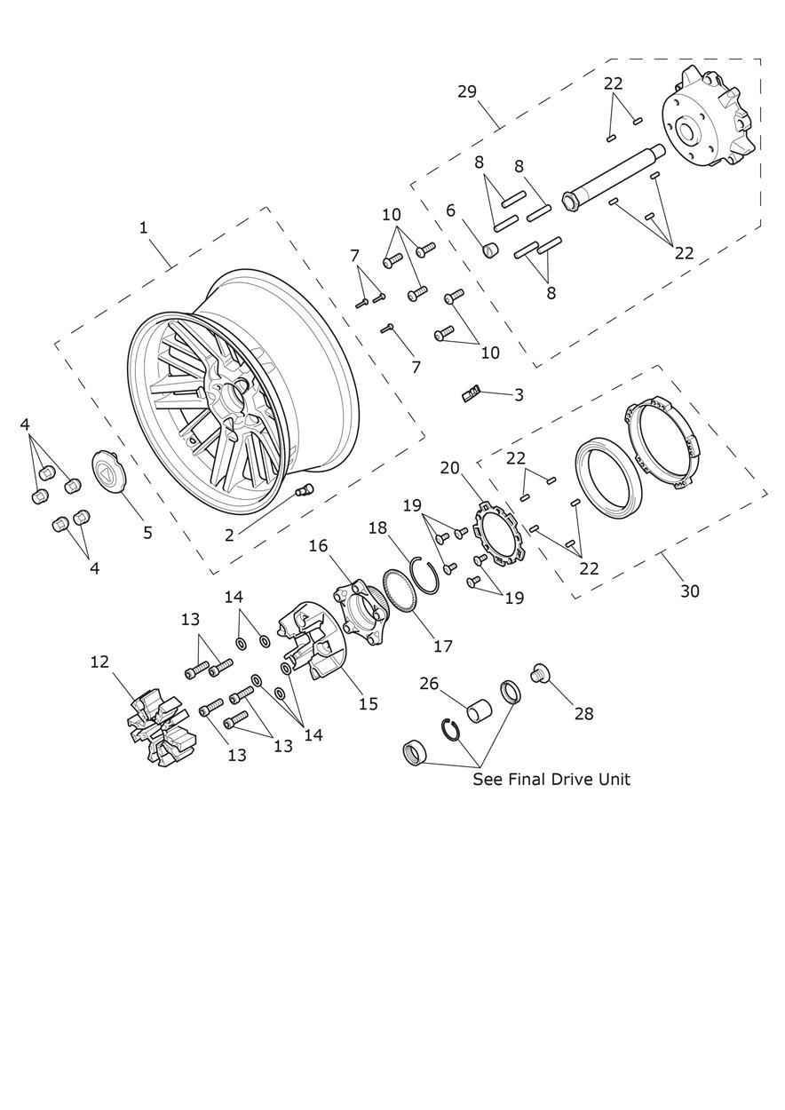 Rear Wheel exploded diagram