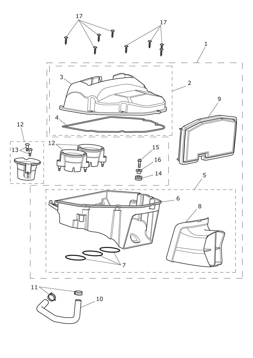 Airbox exploded diagram