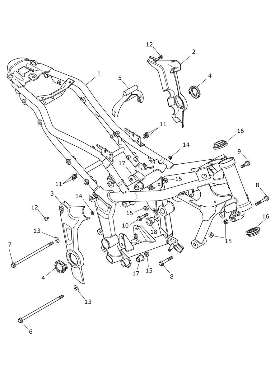 Main Frame Assembly exploded diagram