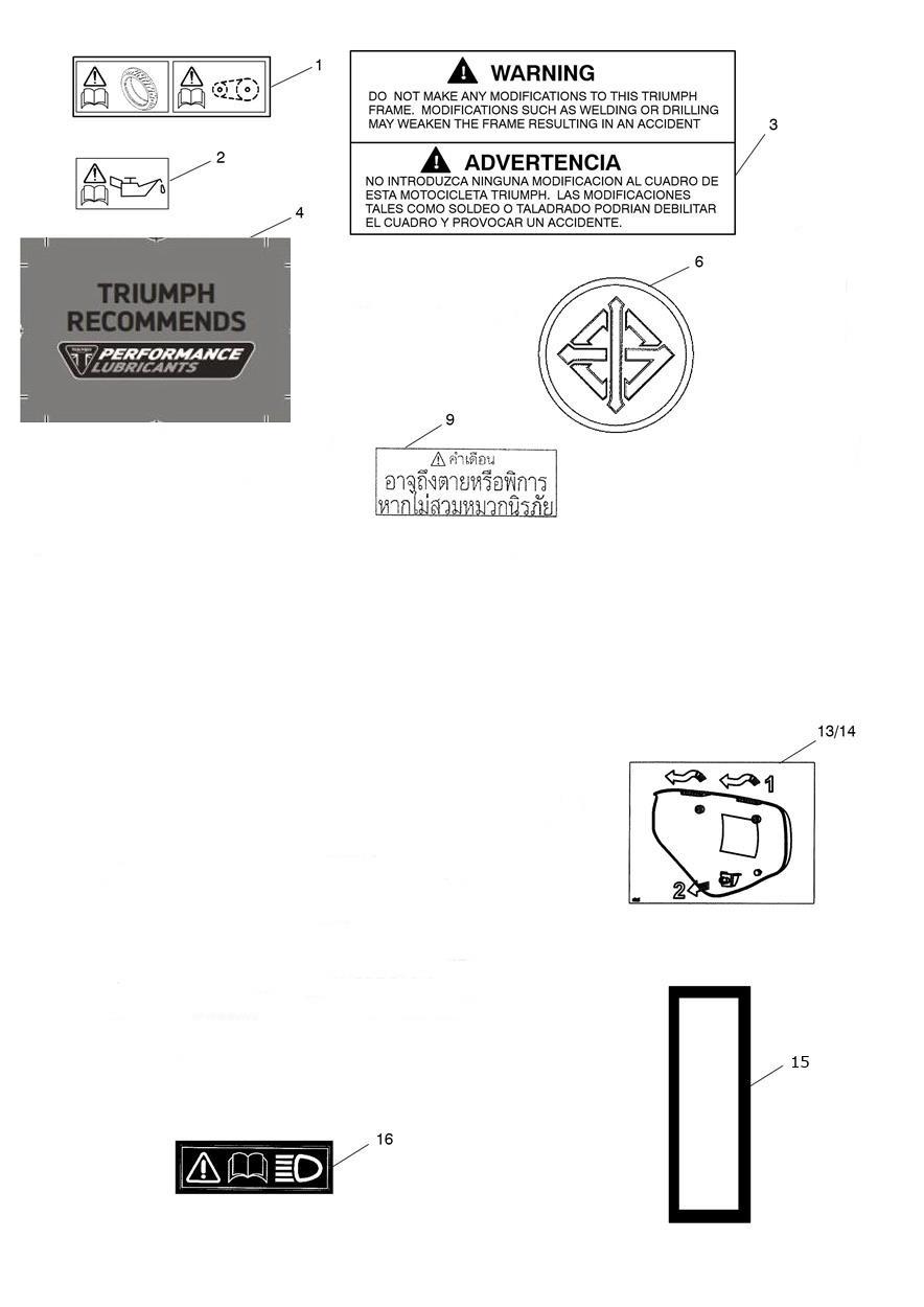 Warning Labels exploded diagram