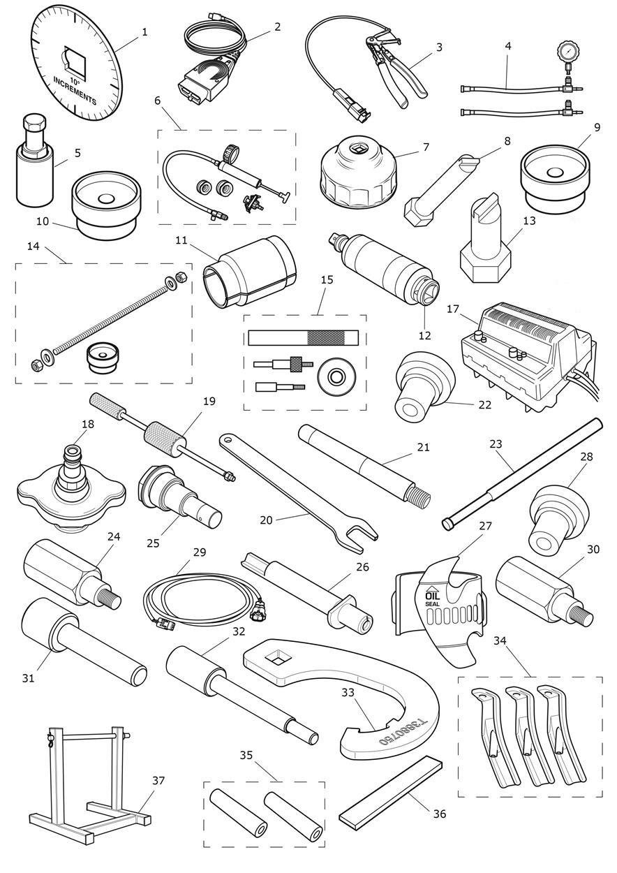 Service Tools exploded diagram