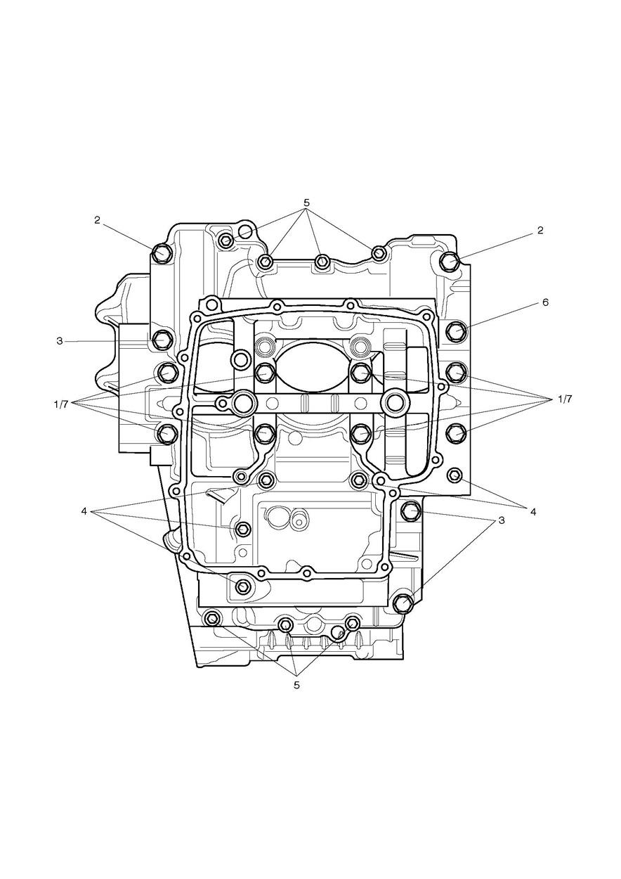 Crankcase Bolts exploded diagram