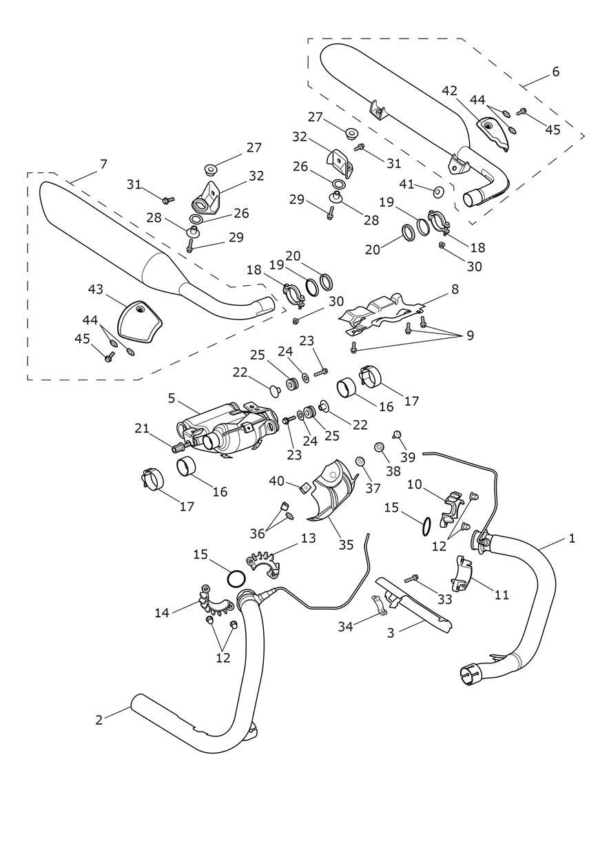 Exhaust System exploded diagram
