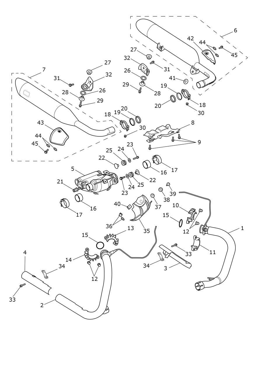 Exhaust System exploded diagram