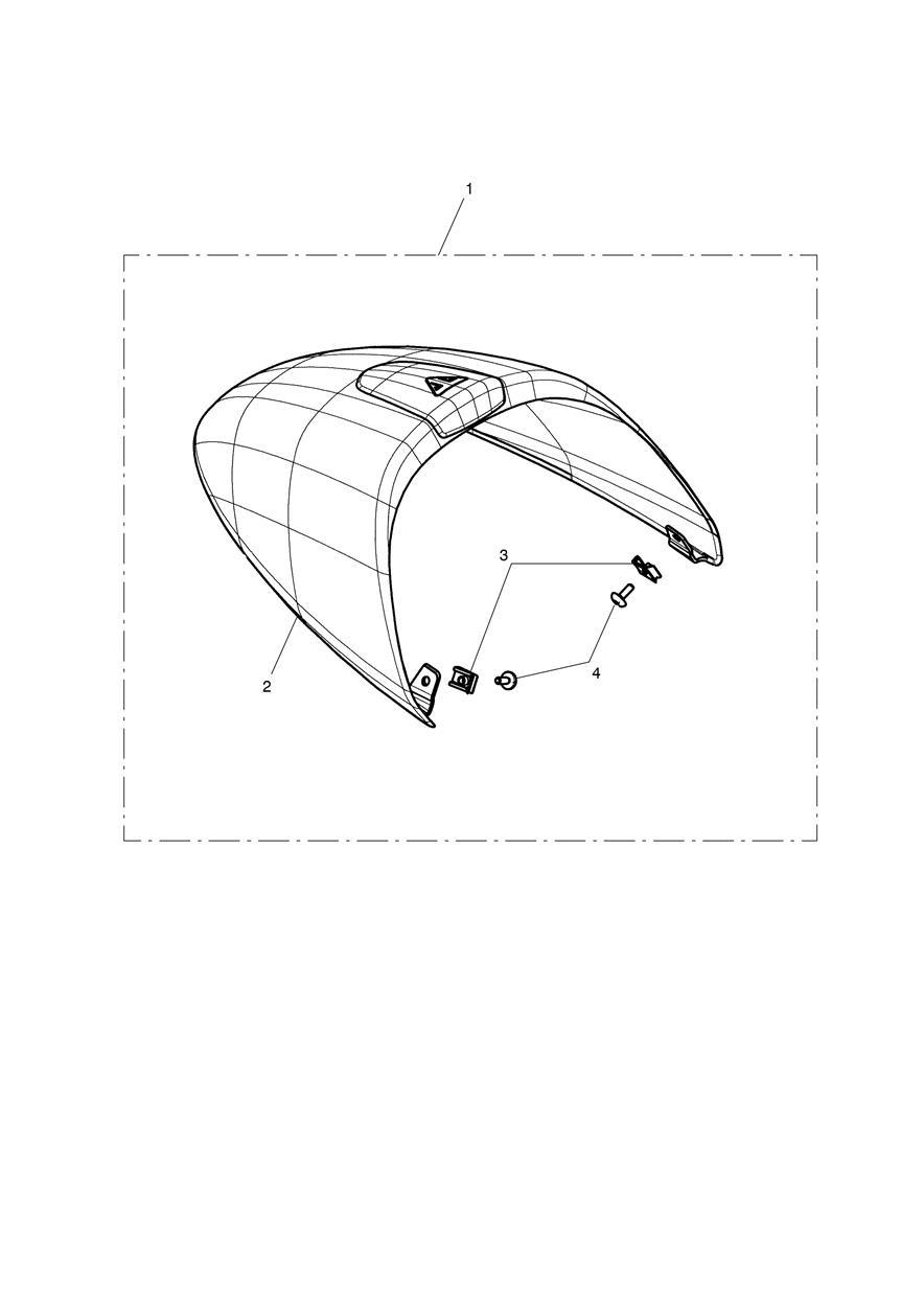 Seat Cowl, Bullet exploded diagram