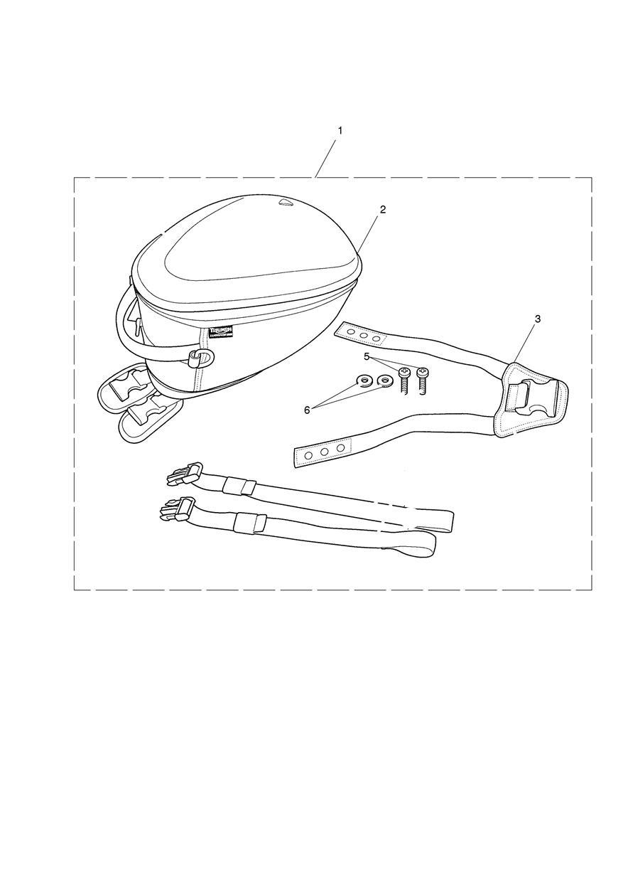 Tank Bag, Nylon exploded diagram