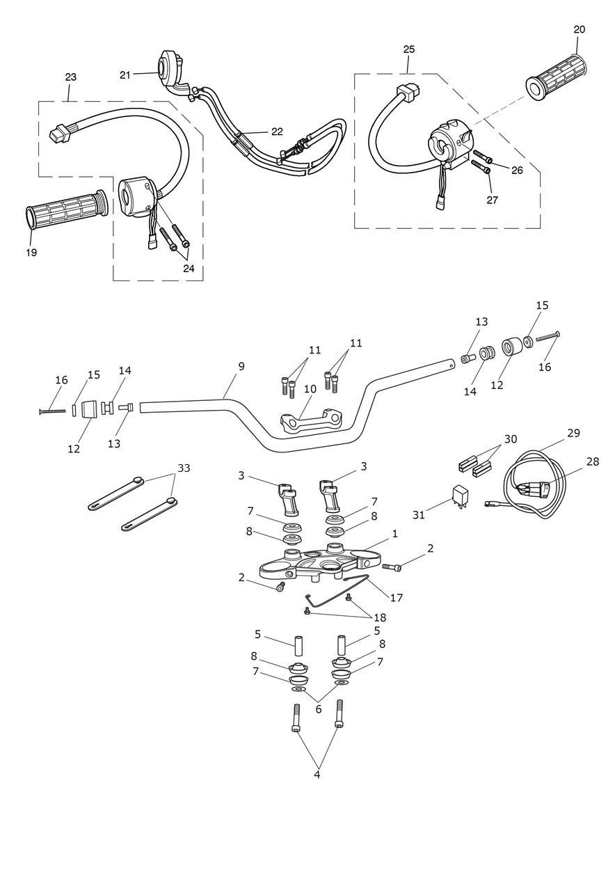 Handlebars & Switches exploded diagram