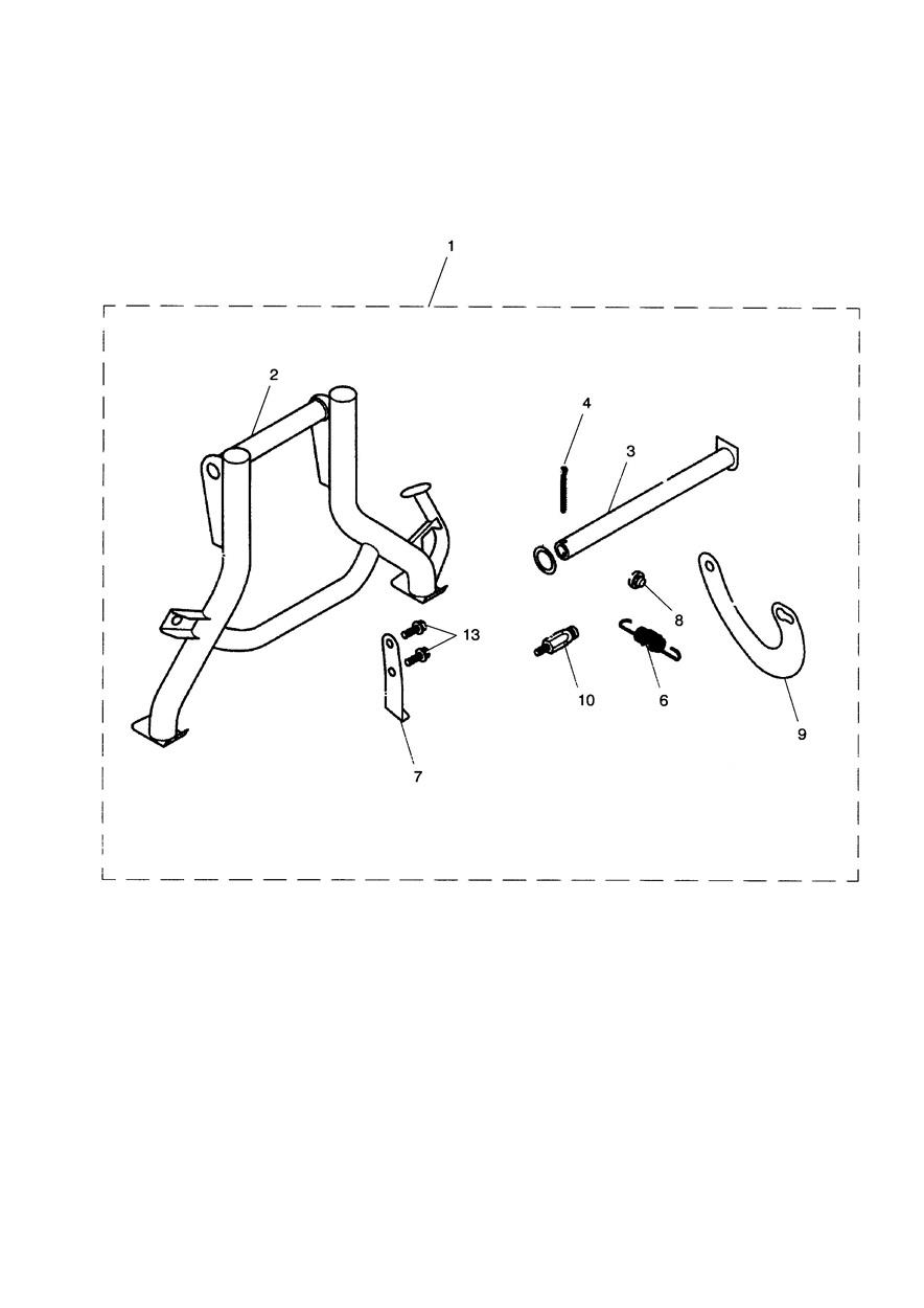 Centrestand Kit exploded diagram