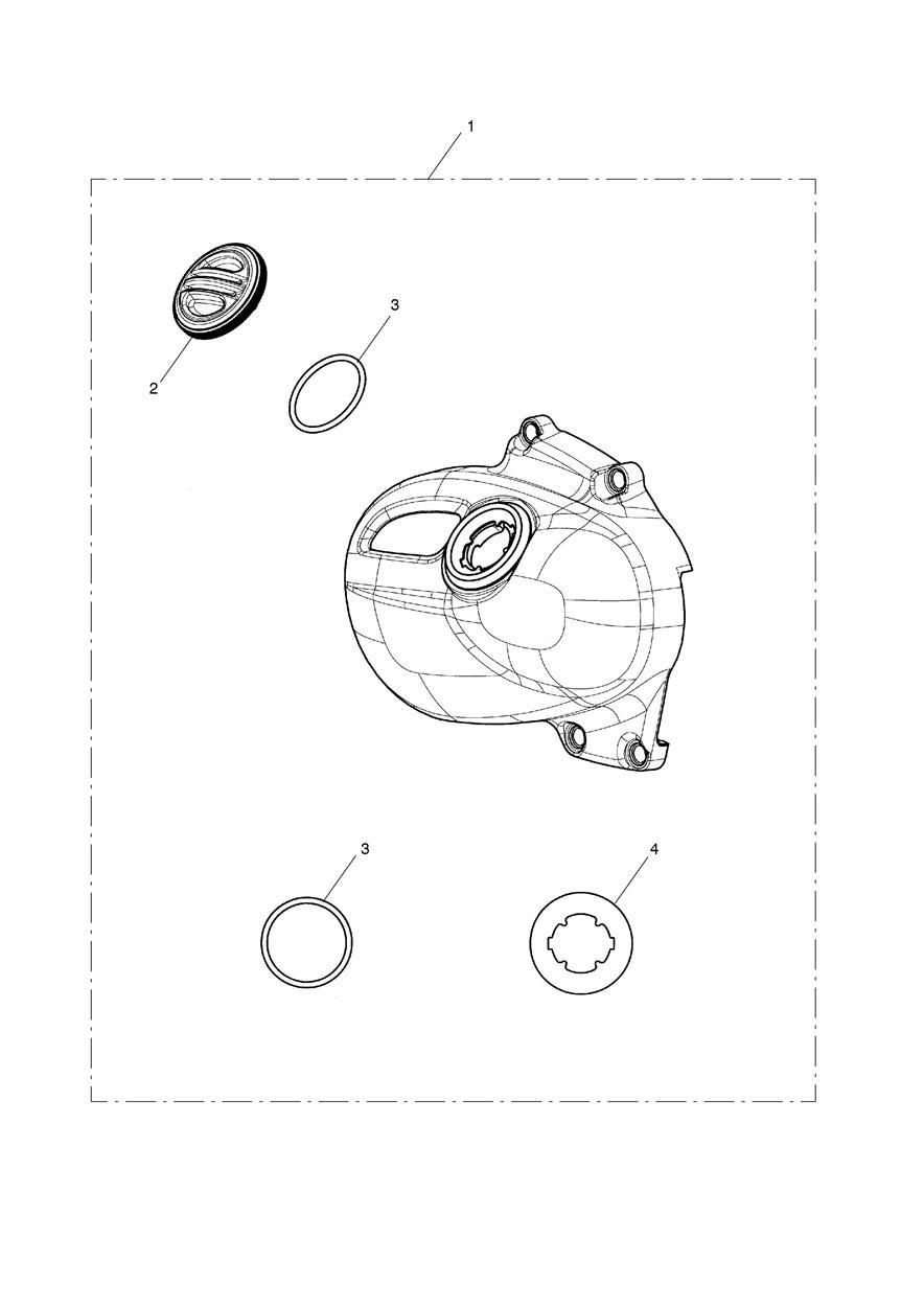 Sprocket Cover, Black exploded diagram