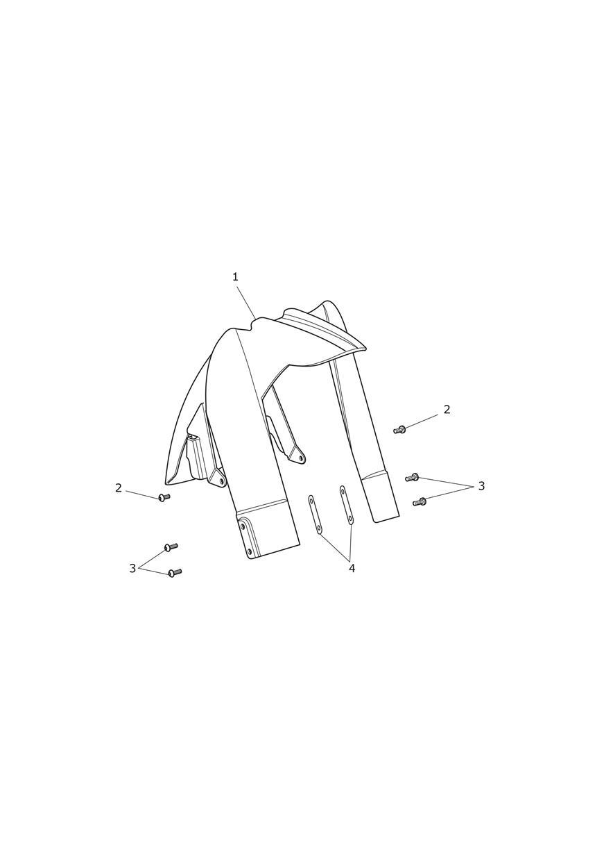 Front Mudguard exploded diagram