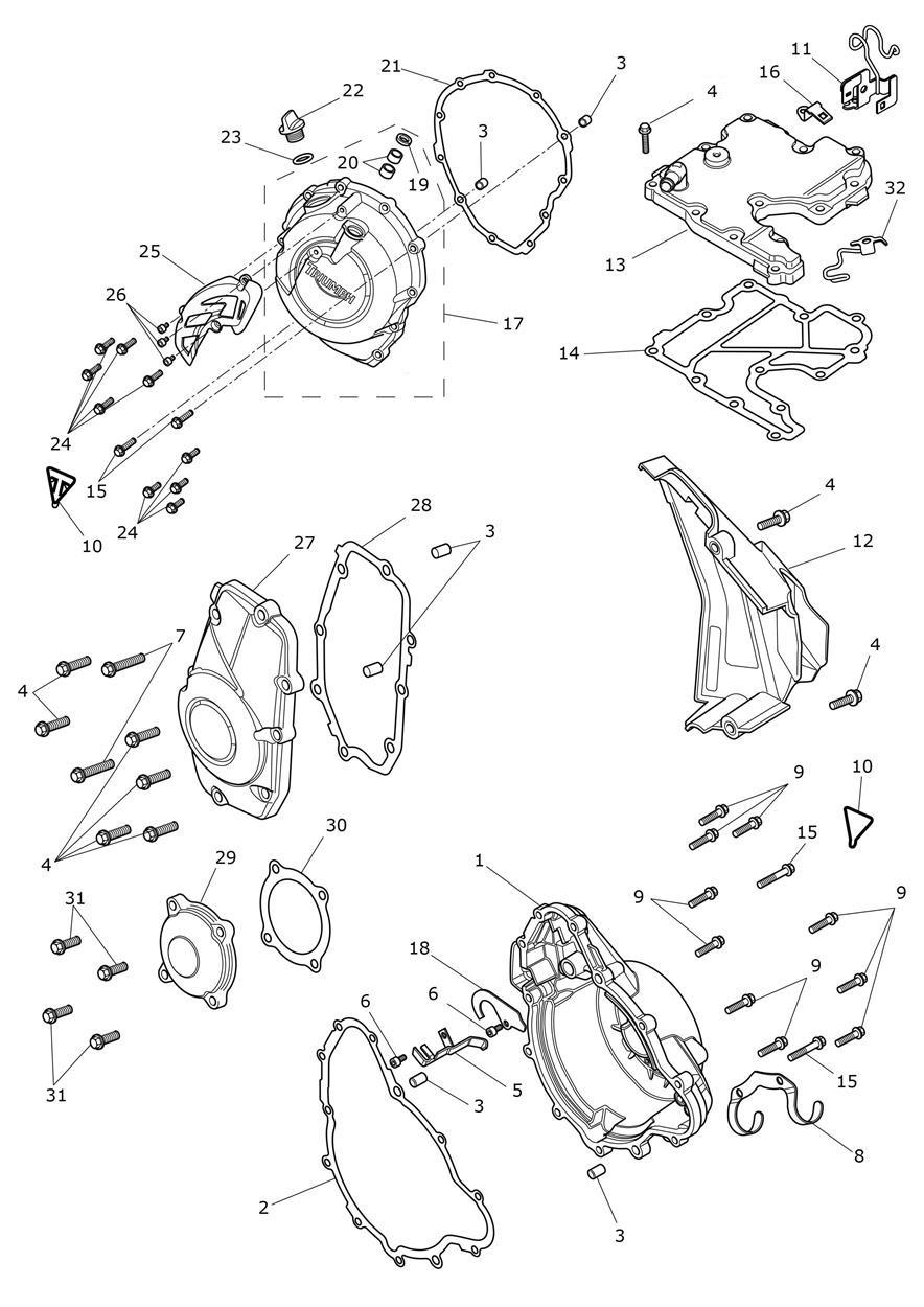 Engine Covers exploded diagram