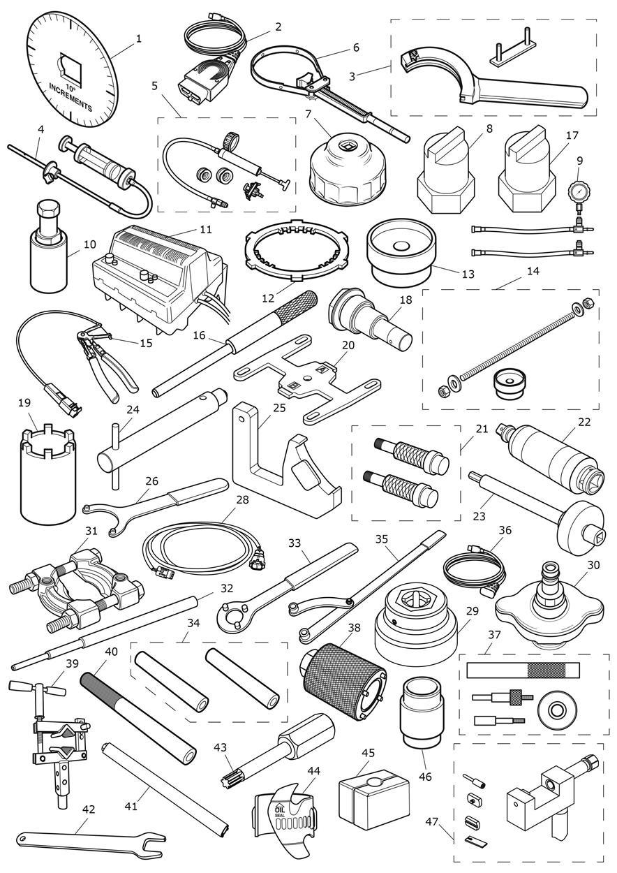 Service Tools exploded diagram