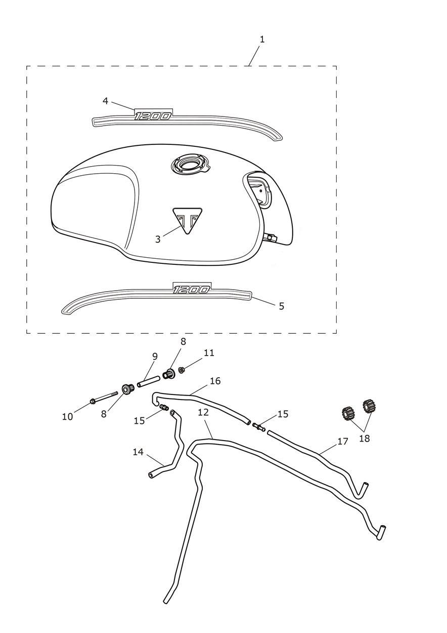 Fuel Tank - Aluminium Silver exploded diagram